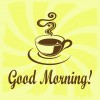 Good Morning illustration with coffee decoration